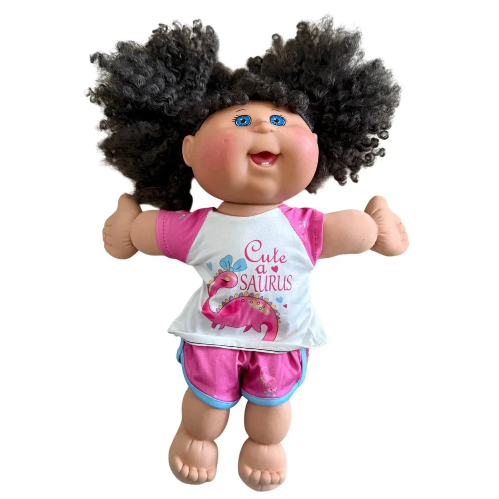 Cabbage Patch Kids 2015 WCT-17K Doll Cute-a-Saurus Outfit Pink Blue Eyes 14 inch